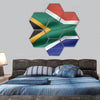 Flag of South Africa hexagonal canvas wall art