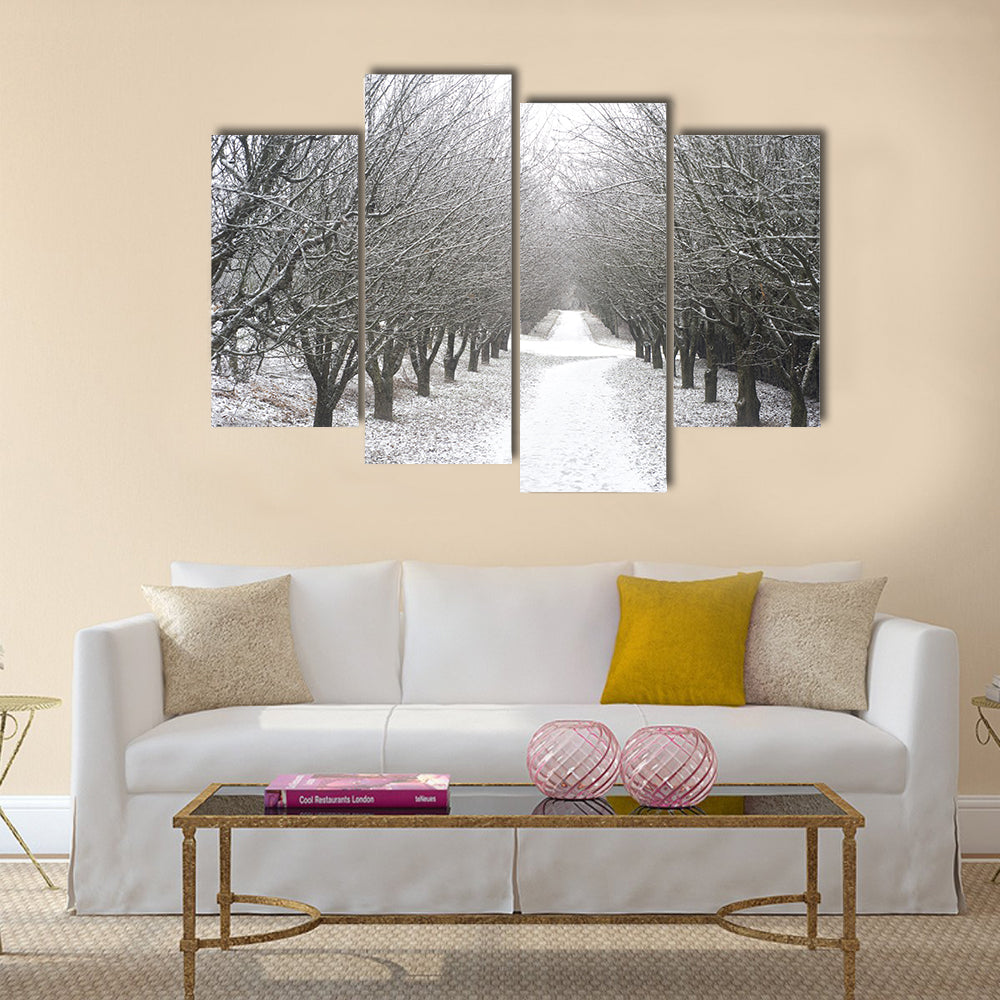 Beautiful park in the winter Multi panel canvas wall art Success