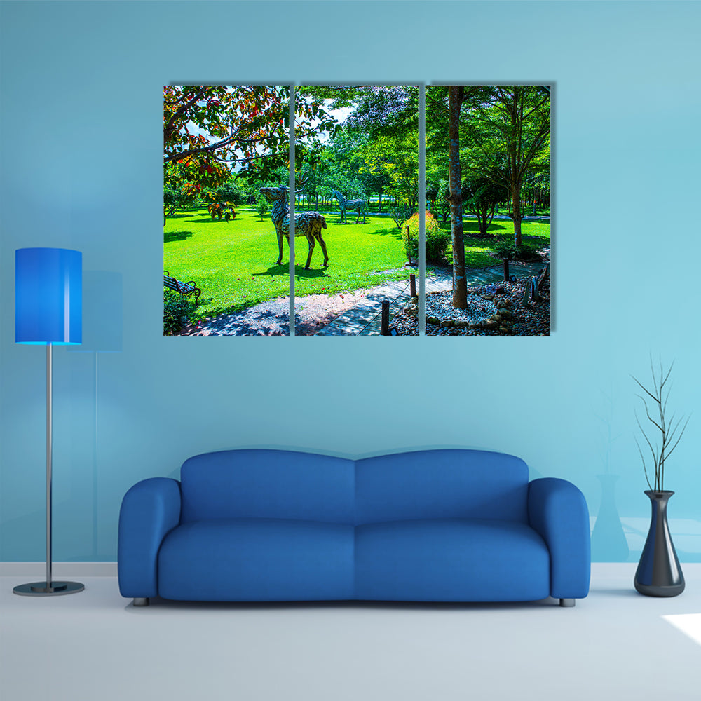 A Park in Cherntawan International Meditation Center Thailand multi panel canvas wall art