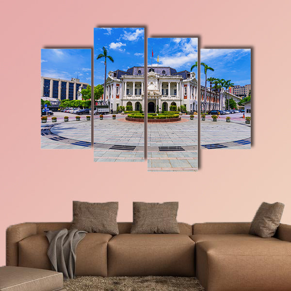 TAICHUNG, TAIWAN, the old City Hall building in Taichung multi panel canvas wall art