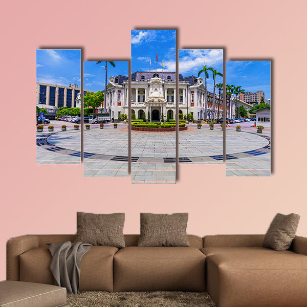 TAICHUNG, TAIWAN, the old City Hall building in Taichung multi panel canvas wall art