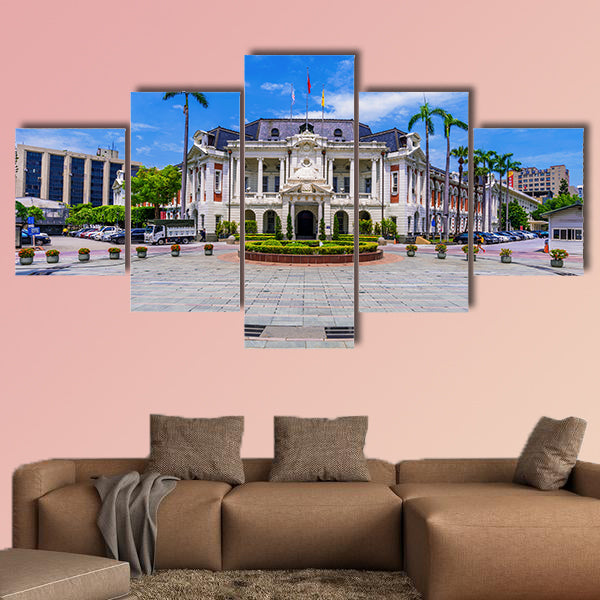 TAICHUNG, TAIWAN, the old City Hall building in Taichung multi panel canvas wall art