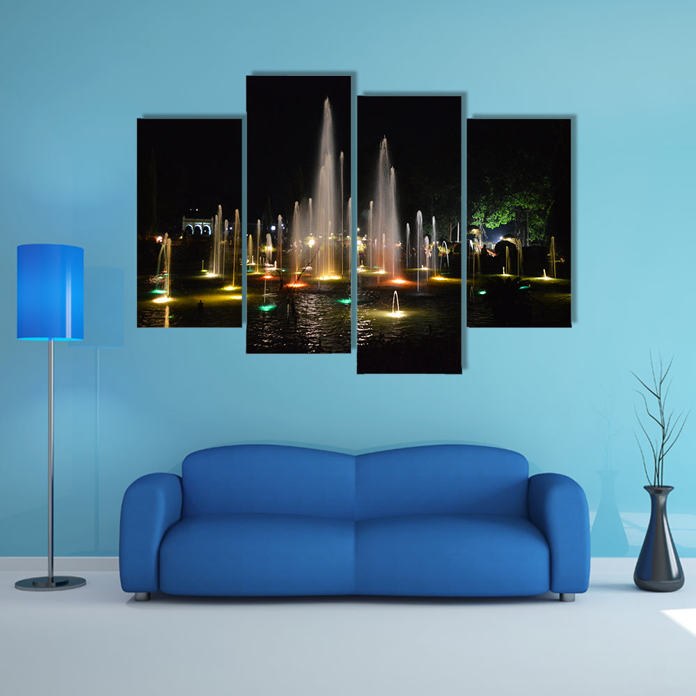 Brindavan Gardens, Mysore Multi panel canvas wall art