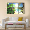 Great view on Sahara desert at sundown 3d rendering Multi Panel Canvas Wall Art