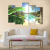 Great view on Sahara desert at sundown 3d rendering Multi Panel Canvas Wall Art