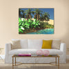 Luxurious tropical vegetation on wasteland later in the day Multi Panel canvas wall art