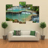 The Beauty Of The Kuang Si Waterfall, Luang Prabang, Laos Multi Panel Canvas Wall Art