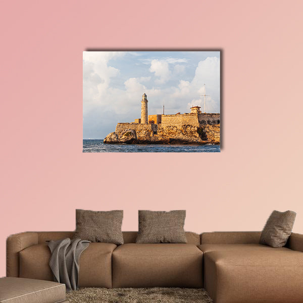 Fortress and lighthouse of Havana bay, Cuba multi panel canvas wall art