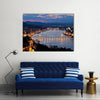 Budapest City View of Castle Hill and Castle Multi Panel Canvas Wall Art