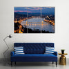 Budapest City View of Castle Hill and Castle Multi Panel Canvas Wall Art