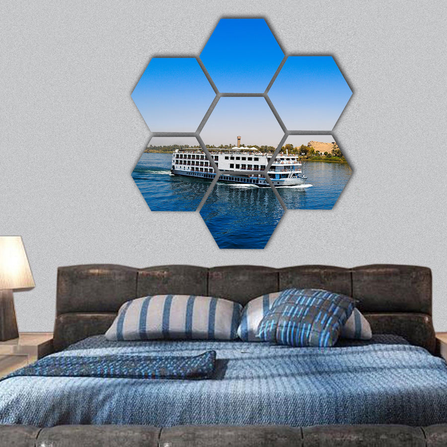 A cruise on the Nile is one of any trip to Egypt hexagonal canvas wall art