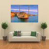 The Pigeons Rock, A Sunset Beauty In Beirut, Lebanon, Multi Panel Canvas Wall Art