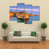 The Pigeons Rock, A Sunset Beauty In Beirut, Lebanon, Multi Panel Canvas Wall Art