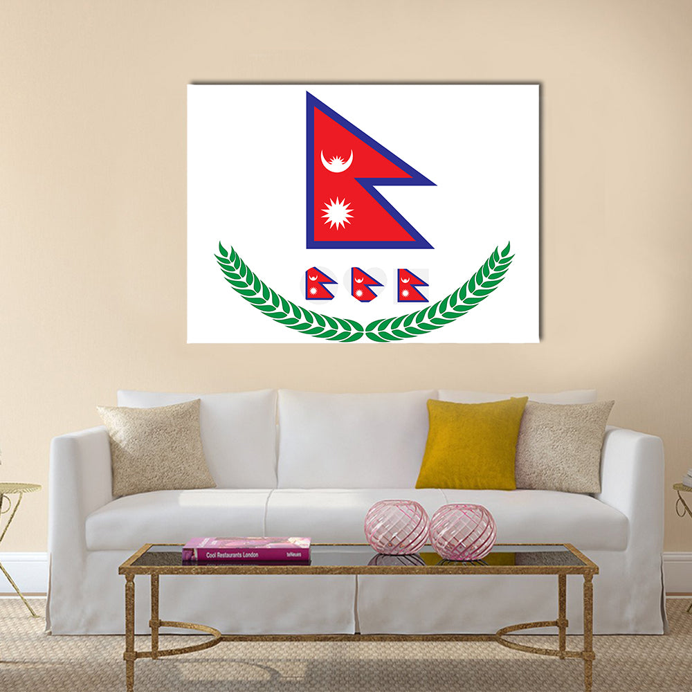 Vector illustration of Nepal flag Multi panel canvas wall art
