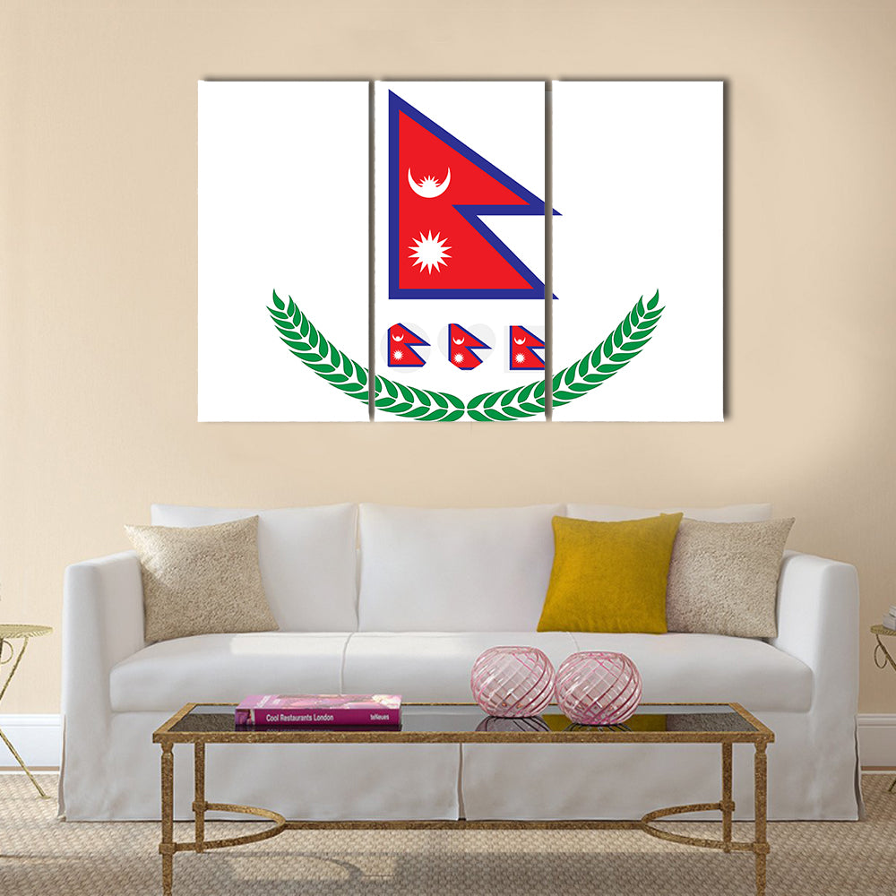 Vector illustration of Nepal flag Multi panel canvas wall art