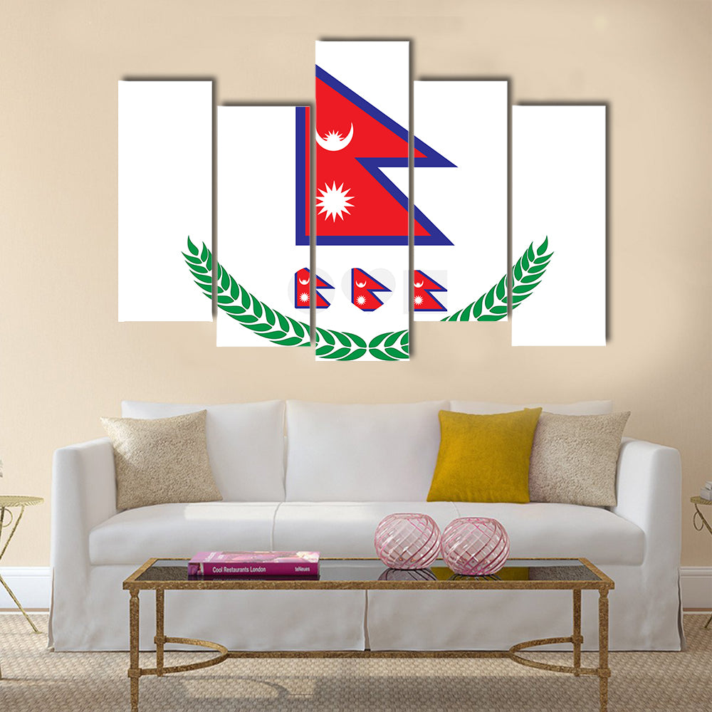 Vector illustration of Nepal flag Multi panel canvas wall art