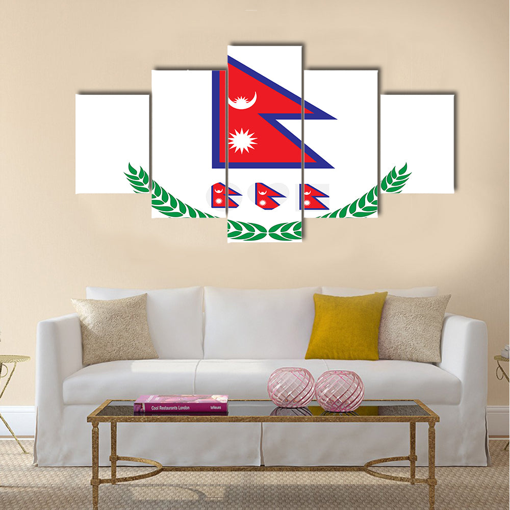 Vector illustration of Nepal flag Multi panel canvas wall art