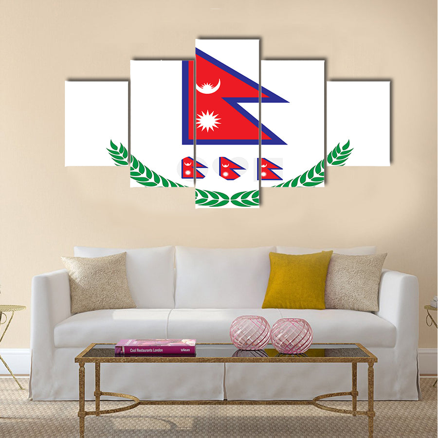 Vector illustration of Nepal flag Multi panel canvas wall art
