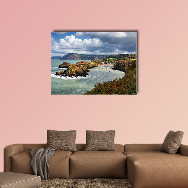 Coastal Scenery at Water Mouth Bay, near Ilfracombe canvas wall art