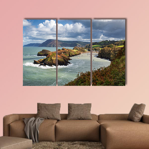 Coastal Scenery at Water Mouth Bay, near Ilfracombe canvas wall art