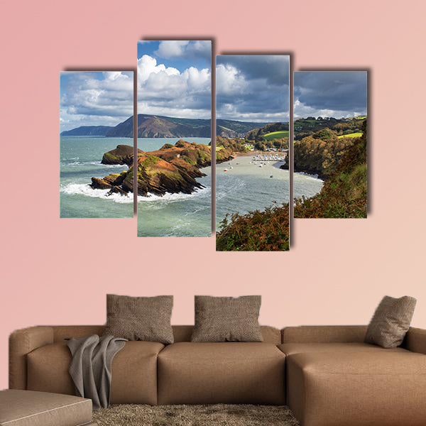 Coastal Scenery at Water Mouth Bay, near Ilfracombe canvas wall art