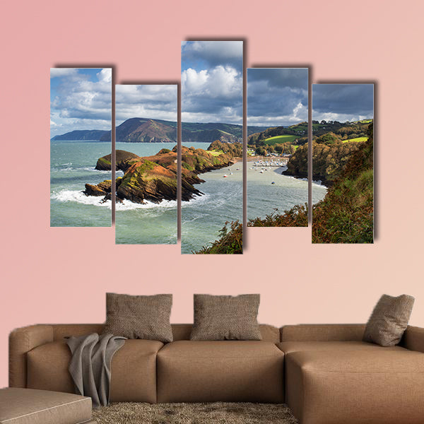 Coastal Scenery at Water Mouth Bay, near Ilfracombe canvas wall art