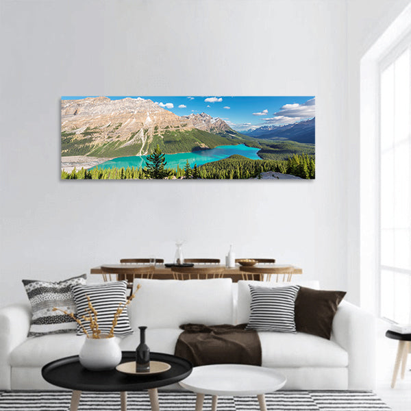Peyto Lake in Banff National Park, Canadian Rockies Panoramic Canvas Wall Art