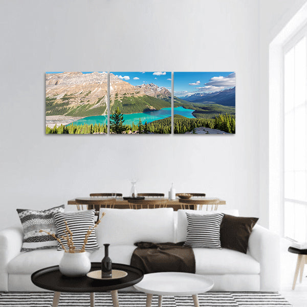 Peyto Lake in Banff National Park, Canadian Rockies Panoramic Canvas Wall Art