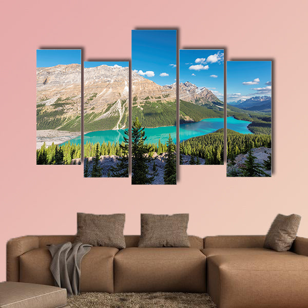 Peyto Lake in Banff National Park, Canadian Rockies Multi panel canvas wall art