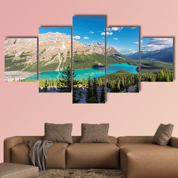 Peyto Lake in Banff National Park, Canadian Rockies Multi panel canvas wall art