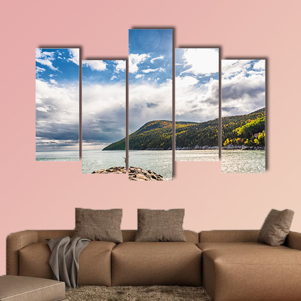 Autumn nature background canadian landscape in Quebec, Canada wall art