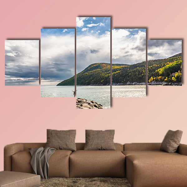 Autumn nature background canadian landscape in Quebec, Canada wall art