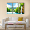 waterfall in deep forest of Croatia Multi Panel Canvas Wall Art