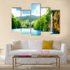 waterfall in deep forest of Croatia Multi Panel Canvas Wall Art