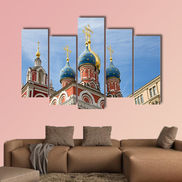 Varvarka Street with cathedrals and churches multi panel canvas wall art