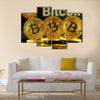 bitcoin multi panel canvas wall art