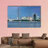 The landscape scenery view of a city at the Songhua River, India multi panel canvas wall art