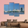 The landscape scenery view of a city at the Songhua River, India multi panel canvas wall art