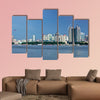 The landscape scenery view of a city at the Songhua River, India multi panel canvas wall art