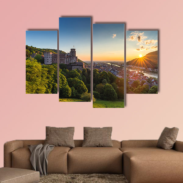 Heidelberg town with the famous old bridge Heidelberg, wall art
