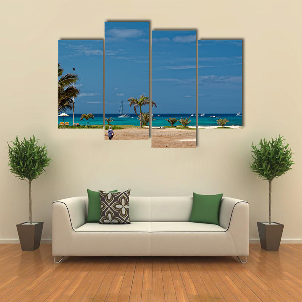 View on the ocean, island Sal, Cape Verde Multi panel canvas wall art