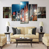 Street of Brugge, Belgium Multi panel canvas wall art