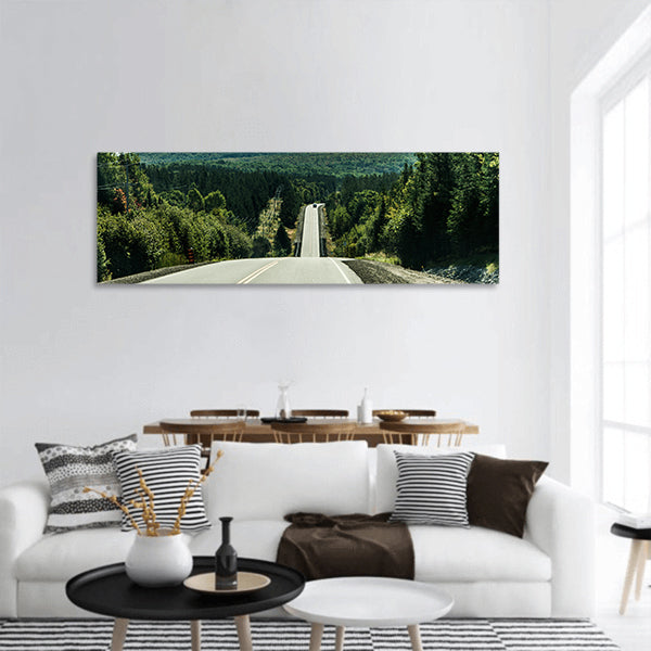 Road Algonquin Provincial Ontario Canada Panoramic Canvas Wall Art