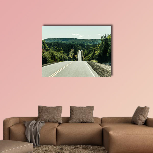 Road through Algonquin Provincial Park beginning fall camper wall art