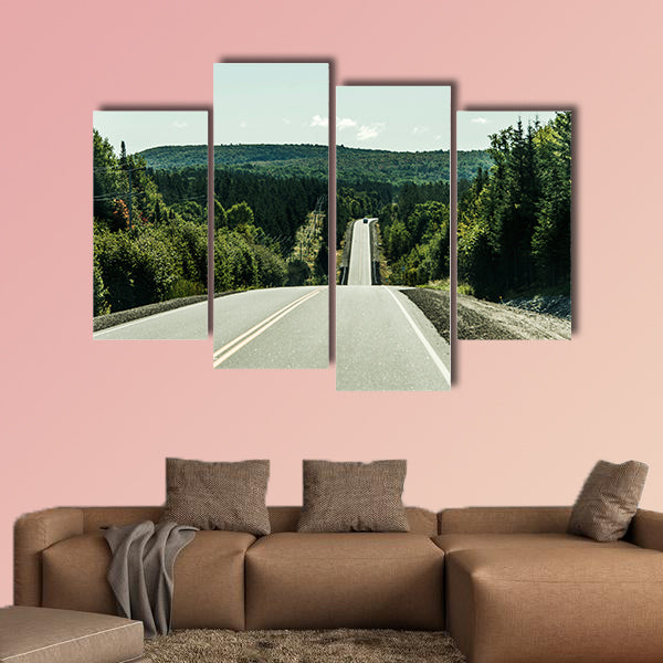 Road through Algonquin Provincial Park beginning fall camper wall art