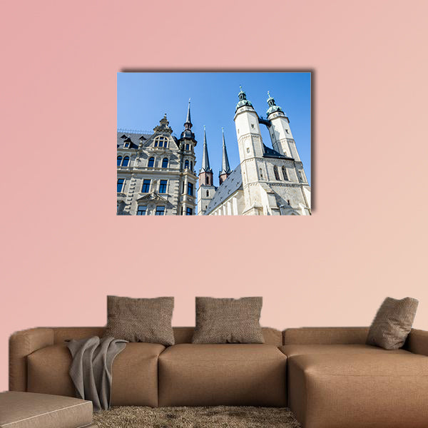 Halle Saale, Market Curch and Old House, Saxony Anhalt, wall art
