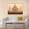 Panoramic view of Taj Mahal at sunrise, Agra Multi Panel Canvas Wall Art