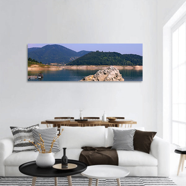 Zaovine lake on Tara mountain landscape Panoramic canvas Wall Art