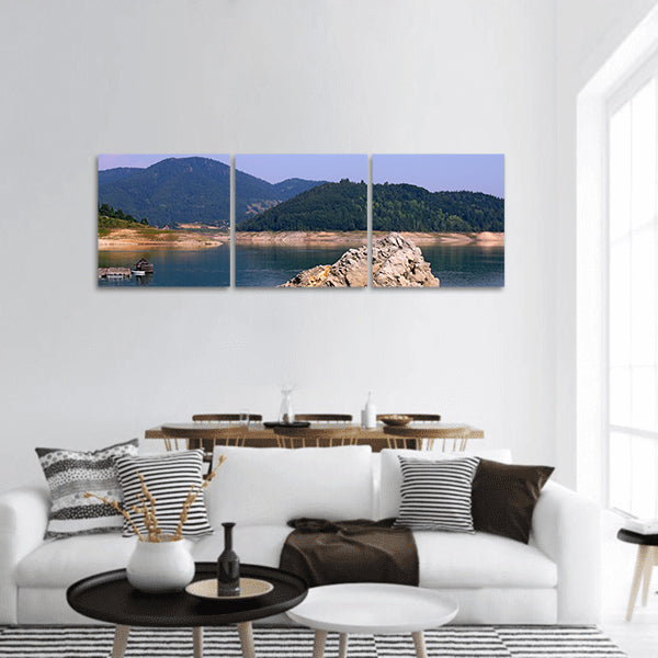 Zaovine lake on Tara mountain landscape Panoramic canvas Wall Art