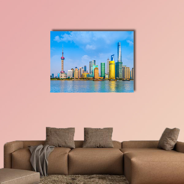 Architectural scenery of Lujiazui, Shanghai multi panel canvas wall art
